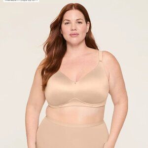 Lane Bryant Cacique Invisible Backsmoother Lightly Lined No-Wire Bra Nude